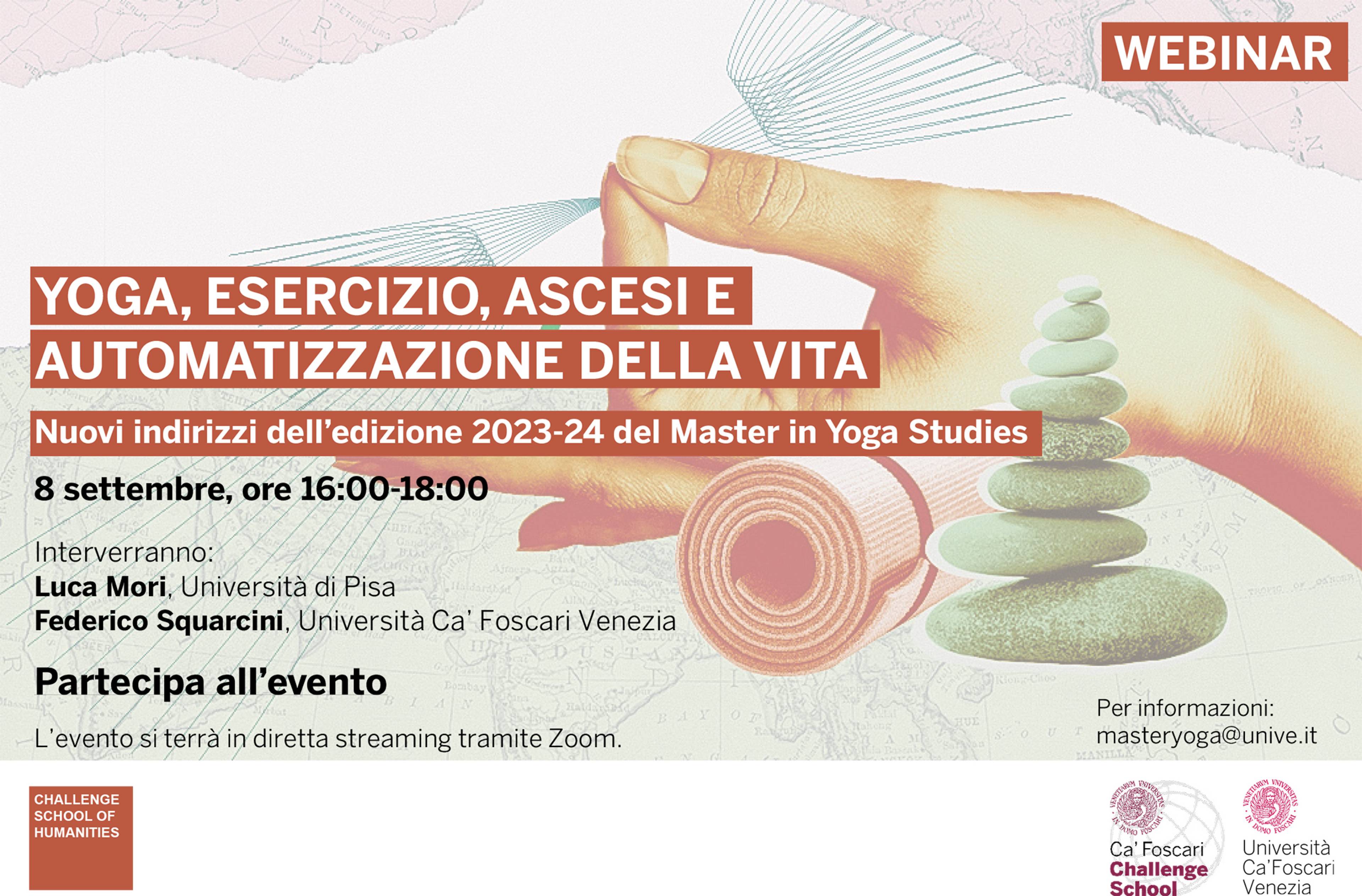 Invito Open Day/Webinar Master in Yoga Studies