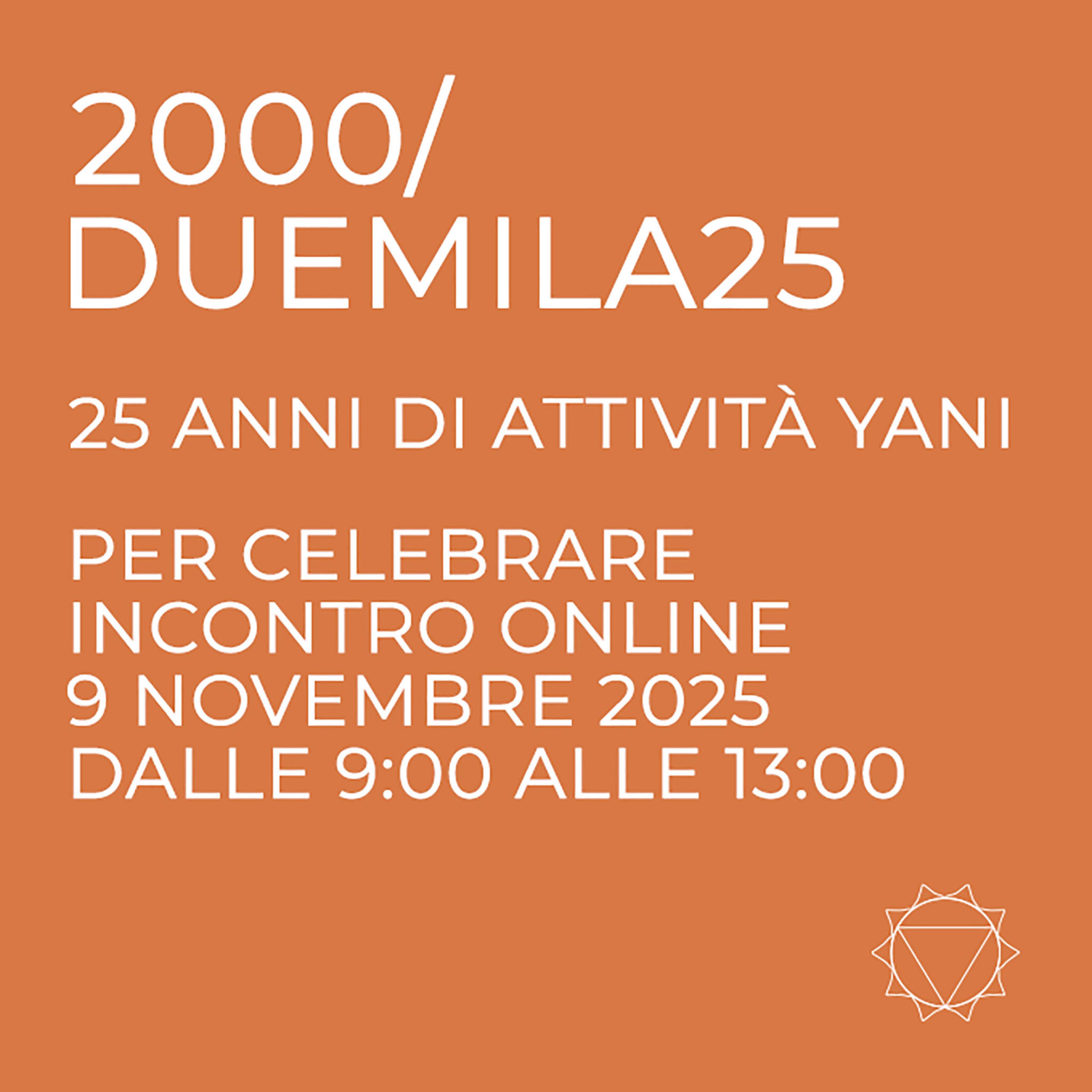 25 anni di attività YANI